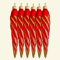 Lauschaer Glaskunst-Christbaumkugel Eiszapfen 12 cm - 4 Stück, Hängender Schmuck, Glas, Weihnachten, Klassisch, Eislack Rot