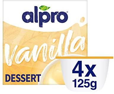 Alpro Heavenly Velvet Vanilla Flavour Soya Dessert, 4 x 125g