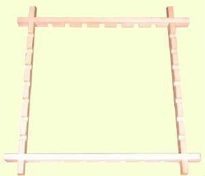 Elbesee soie peinture Batik Cadre crantée réglable – 50 cm x 50 cm