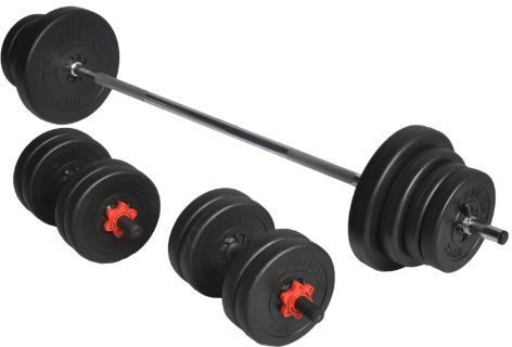 TrainHard Hantelset Hantel Set aus Langhantel Kurzhantel Hantelstange Hantelscheiben Gewichten 50 kg bis 90 kg (60 kg)