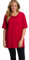 Ulla Popken, Damen, große Größen, Basic-Shirt, Rundhals Mohn 62-64
