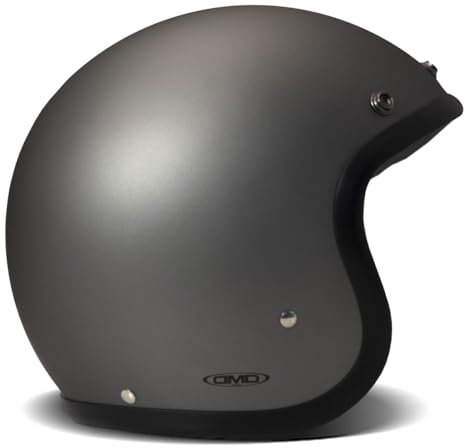 DMD Herren Jet-Vintage Motorradhelm, grau, M