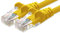 1aTTack.de Cable de Red Cat.6 – Cat6 Cable ethernet Lan 1000 Mbits (PoE) Patch Cable Compatible con Cat5 Cat6a Cat7 Cat8 amarillo - 1x 3m