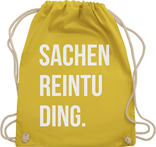 Turnbeutel Rucksack - Festival Zubehör - Sachenreintuding I Sachen Reintu Ding I - Unisize - Gelb - hipster bag festival-bag geschenk weihnachten tu beutel beliebte artikel für teenager mädchen