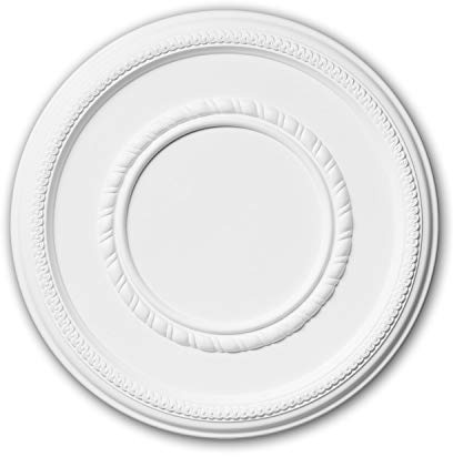 PRO[f]home® - Ceiling Rose 156004 Ceiling Decoration Medallion Rosette Decorative Element Neo-Empire Style White Ø 43.5 cm Profhome