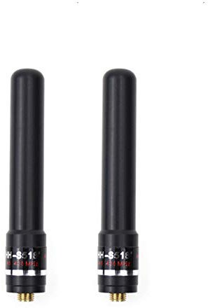 Lot de 2 antennes radio bidirectionnelle double bande 145/435 MHz SMA femelle à gain élevé HH-S518 SMA-femelle UV double bande courte pour KENWOOD PUXING WOUXUN Baofeng UV-5R