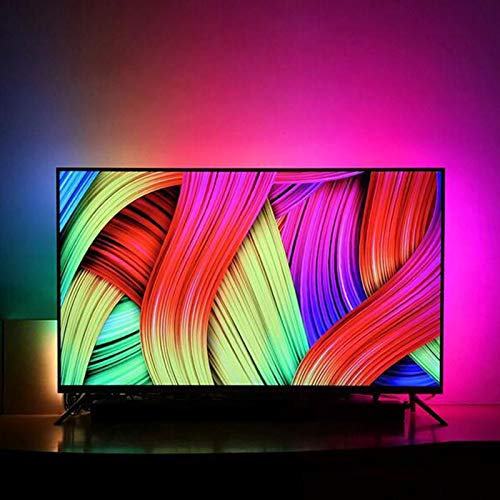 LED Strip Lights, DIY Ambient PC Dream Screen, USB HDTV Computer Monitor Backlight, Change As The Color of The Screen Changes, Addressable LED Strip,3m,60LED/M