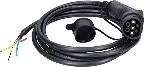 KS Tools 117.7255 efuturo link Wallbox EV-Anschlusskabel mit Typ 2 Stecker | 7,4 kW | 230 V einphasig 32 A | 5 Meter