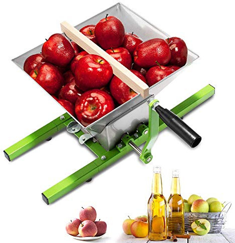 ACXIN 7L Edelstahl Obstmühle, Maischepresse, Obstzerkleinerer, Apfelpresse Obstpresse, Obst Schredder, mit Handkurbel