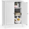 Giantex Badezimmerschrank mit 2 Etagen, selbsttragend, mit 2 Türen aus Holz, 60 x 30 x 80 cm, Weiß