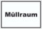Müllraum Aufkleber mit Text Abfall Mülltrennung waagerecht A4 (210x297mm)