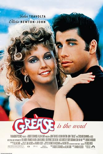 BUY ART FOR LESS Offiziell lizenziertes Poster Grease The Movie Advertising, 61 x 91 cm, dekorativer Druck, Posterpapier, fertig zum Einrahmen