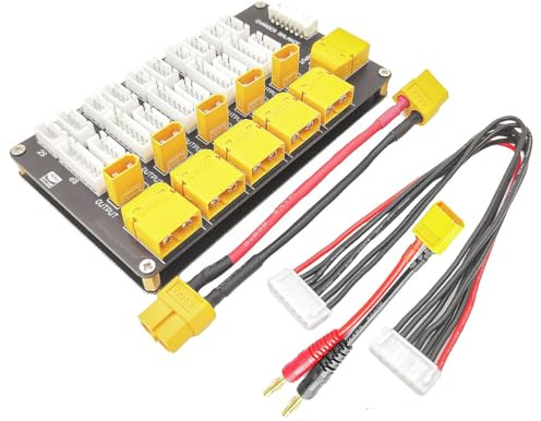 Lipo Akku Parallel Ladeplatine 2 in 1 Parallelladeplatte XT30 XT60 Stecker unterstützt 5 Packungen für 2S-6S Lipo Akku