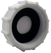 PlumbEZ Universal Appliance Blanking Cap & Sink Trap Blanking Cap, Easy to Fit - 32mm/1.25'' White Appliance Trap Blanking Cap & Washer