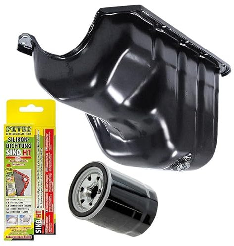 ATEC Germany 1x Ölwanne inkl. Ölablassschraube, 1x Dichtung, 1x Ölfilter Kompatibel mit FIAT 500, BRAVA, BRAVO, DOBLO, GRANDE PUNTO (199_), IDEA, MAREA, PANDA, PUNTO (176_), LANCIA Y, YPSILON