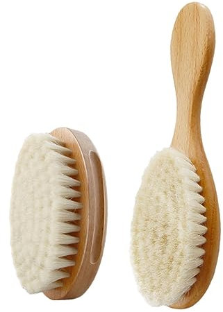 SOLUSTRE 2 Pièces Brosse À Shampoing Massage Infantile Bébé Brosse Coupe De Cheveux Cou Plumeau Brosse Bébé Toilettage Brosse Cheveux Coupe Brosse Bain Épurateur Brosse De Bain