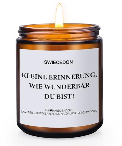 Geschenke für Frauen Mutter Geschenk Geburtstagsgeschenk 200g Lavendel Duftkerzen im Glas - aus Sojawachs, handgemacht Kerzen Geschenke Frauentag Geschenkset Entspannung Geschenk Weihnachtsgeschenke