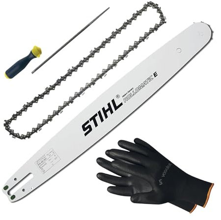 Kettensäge Zubehör - Sägekette 40cm Picco Micro 3 Ersatzkette + Schwert 40cm + Feilenheft mit Feile 4mm