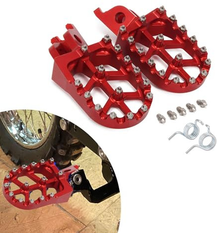 Repose-pieds CNC pour moto tout-terrain CR125 CR250 02-07 CRF150R 07-21 CRF250R 04-21 CRF250RX 19-21 CRF450R 02-21 CRF450RX 17-19 CRF450X 05-21 CRF250L CRF250M 12-18 Rouge