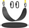 BeneLabel Heavy Duty Swing Seat with 66 Inch Chain and Carabiners, Comfortable and Durable Plastic Coated Swing Set Accessories Replacement for Outdoor Playground, Black
