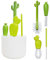 Goowafur Brosse Lave-Bouteilles, Lot de 4 goupillons Cactus Vert, Nettoyant de Bouteille créatif pour Laver Les Bouteilles de bière à col étroit