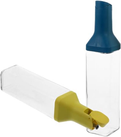 Cabilock 2 Piezas engrasador de vidrio Botella dispensadora de aceite para cocina. tazón de agua del jardín aceite de oliva dispensadores de botellas de aceitunas familiar