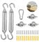 Sail Shade Fixing Kit, Shade Sail Fixings, M6 Stainless Steel Sun Sail Fixing Kit Heavy Duty Hardware Kit for Garden Patio Pergola Triangle Square Rectangle Sun Shade Sails Shade Cloth (Triangle)