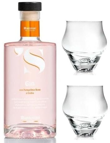 MANTOVANI 'S GIN CON POMPELMO ROSA E CEDRO 70 CL CON 2 BICCHIERI KOPERNIKO