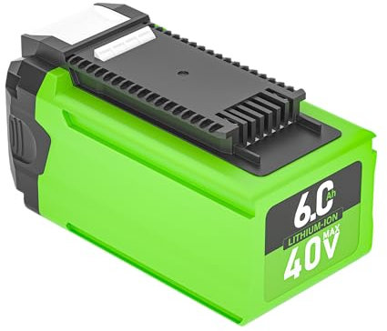 DMMNS 【Mise à niveau】 Batterie lithium-ion de rechange 40 V 6 Ah 29472 pour batterie Greenworks 29472 29462, compatible avec les outils électriques Greenworks 40 V G-MAX