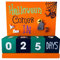 Wohnzimmer Deko Modern Halloween-Countdown-Kalender Advents-Countdown-Halloween-Dekorationsornamente Notenständer Blau (A, One Size)