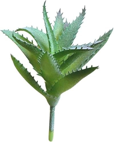 Jowxsx Green Artificial Succulents Aloe, DIY Home Decor Faux Fake Succulents Floral Arrangement Artificial Plants and Greenery Outdoor and Indoor Decor Flowers Fake Aloe Realistic