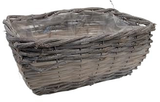 trendfleur Pflanzkorb rechteckig, Rattan/Rebe