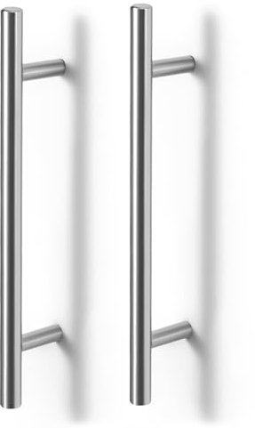 Youyijia 10 Pack Kitchen Door Handles, Silver Kitchen Cabinet Handles, Stainless Steel Bathroom Cupboard Handles, Wardrobe Handles, Kitchen Cabinet Handles, Drawer Handles (10, 96mm)