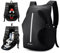 WEPLAN Helm Rucksack Motorrad Herren Damen Wasserdicht Motorrad Rucksäcke Reflektierend Motorradrucksack Helmrucksack Motorradhelm Motorcycle Backpack Reise Rucksäcke Leicht Fahrradtasche,Schwarz L