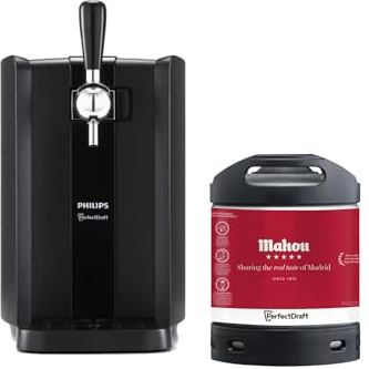 PerfectDraft Black beer bundle with Mahou 6L keg, Philips home dispenser.