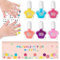 6 Farben Kinder Nagellack Set - Wasserbasierter Peel off Nail Polish - Ungiftig Schnelltrocknender Nagellack mit Nagelsticker - Lila Orange Blau Glitzer Nagelack für Mädchen Geschenk Kit (A Set)
