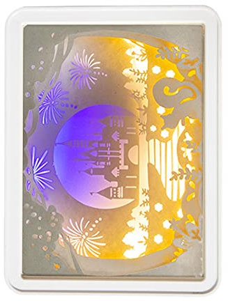 HEEPDD Dreamy 3D Papercut Light Box, Romantische USB/batteriebetriebene Lampe für Schlafzimmer, für Mädchen Jungen, Geeignet die Heimdekoration (Typ 6 (manueller Schalter))