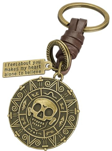Porte-Clés Style Punk avec Motif de Tête de Mort, Design Vintage et Rebelle, Accessoire Idéal pour Affirmer une Personnalité Unique,Bagages Décor