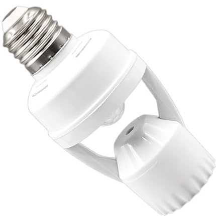 Douille de lumière à détecteur de mouvement – Adaptateur de support d'ampoule à visser, base de détection de mouvement E27, contrôle automatique de l'éclairage, luminaire à économie d'énergie | Porc