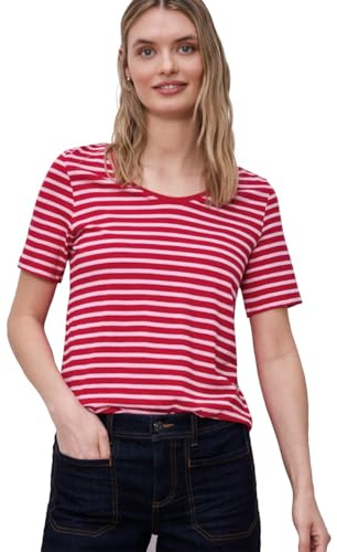Damen T-Shirt mit gerundetem V-Ausschnitt