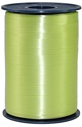 C.E. PATTBERG Geschenkband limetten grün, 250 Meter Ringelband 10 mm zum Basteln, Dekorieren & Verpacken von Geschenken zu jedem Anlass