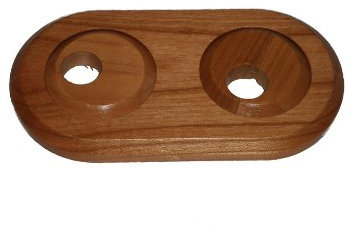 Doppel Heizkörperrosette Echtholz Kirschbaum lackiert