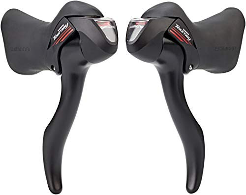 SHIMANO Tourney Road STI-Set für Double 2 x 7 14-Gang-Schalthebel, Schwarz