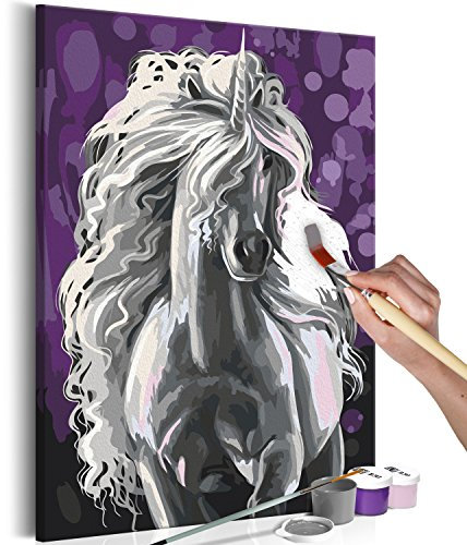 murando - Malen nach Zahlen Einhorn, 40x50 cm, Erwachsene, Kinder, Hobby