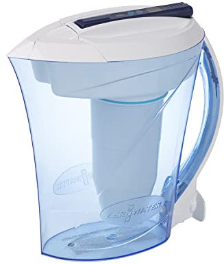 ZeroWater 10 Cup 2.4 Litre Water Purifier Filter Jug with Digital Water Quality Meter Included