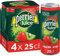 Perrier & Juice Fraise/Kiwi Boisson Gazeuse Aromatisée aux Jus de 4 Fruits à Base de Concentré 4 x 25 cl