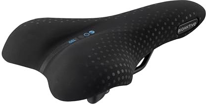 Selle San Marco Unisex – Adults Bioactive Trekking Gel Saddle, Black Suede, S