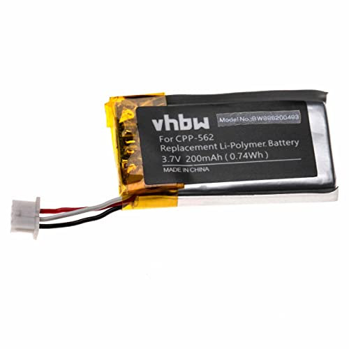 vhbw Batterie Compatible avec Sennheiser D10, DW Office, DW Office ML, DW Pro 1, DW Pro 2 Wireless Casque Audio, écouteurs sans Fil (200mAh, 3,7V, Li-polymère)