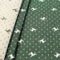 Jacquard Dekostoff Doubleface Stoff Hirsche & Punkte Meterware Farbe Grün-Beige