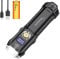 SuperFire ‌Tactical Flashlight with Powerbank Function, 2000 Lumens USB-C Rechargeable,IP44 Waterproof LED Torch for Camping & Emergencies, 5200mAh Battery & Digital Display | 26650 Battery Included
